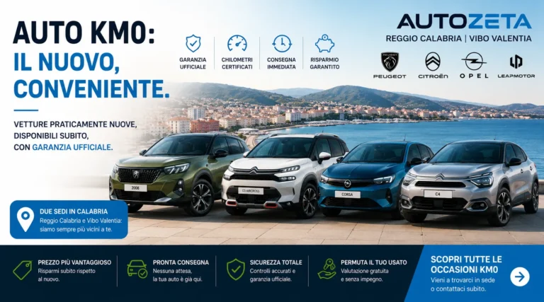 Auto KM0 a Reggio Calabria e Vibo Valentia: perché sempre più automobilisti le scelgono nel 2026