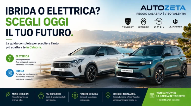 Auto Ibrida o Elettrica in Calabria? Quale Conviene Davvero nel 2026