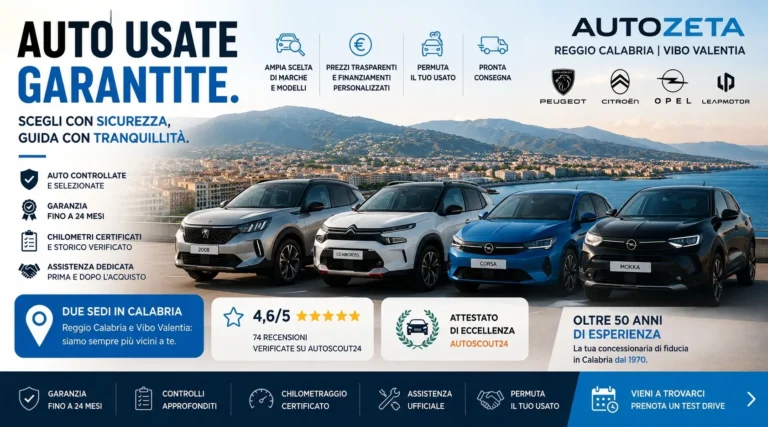 Auto Usate Garantite a Reggio Calabria e Vibo Valentia: come scegliere senza rischi nel 2026